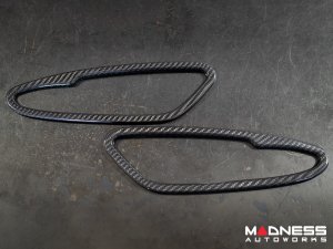 Alfa Romeo Stelvio Interior Door Handle Trim Kit - Carbon Fiber - Pre '20 models - Feroce Carbon